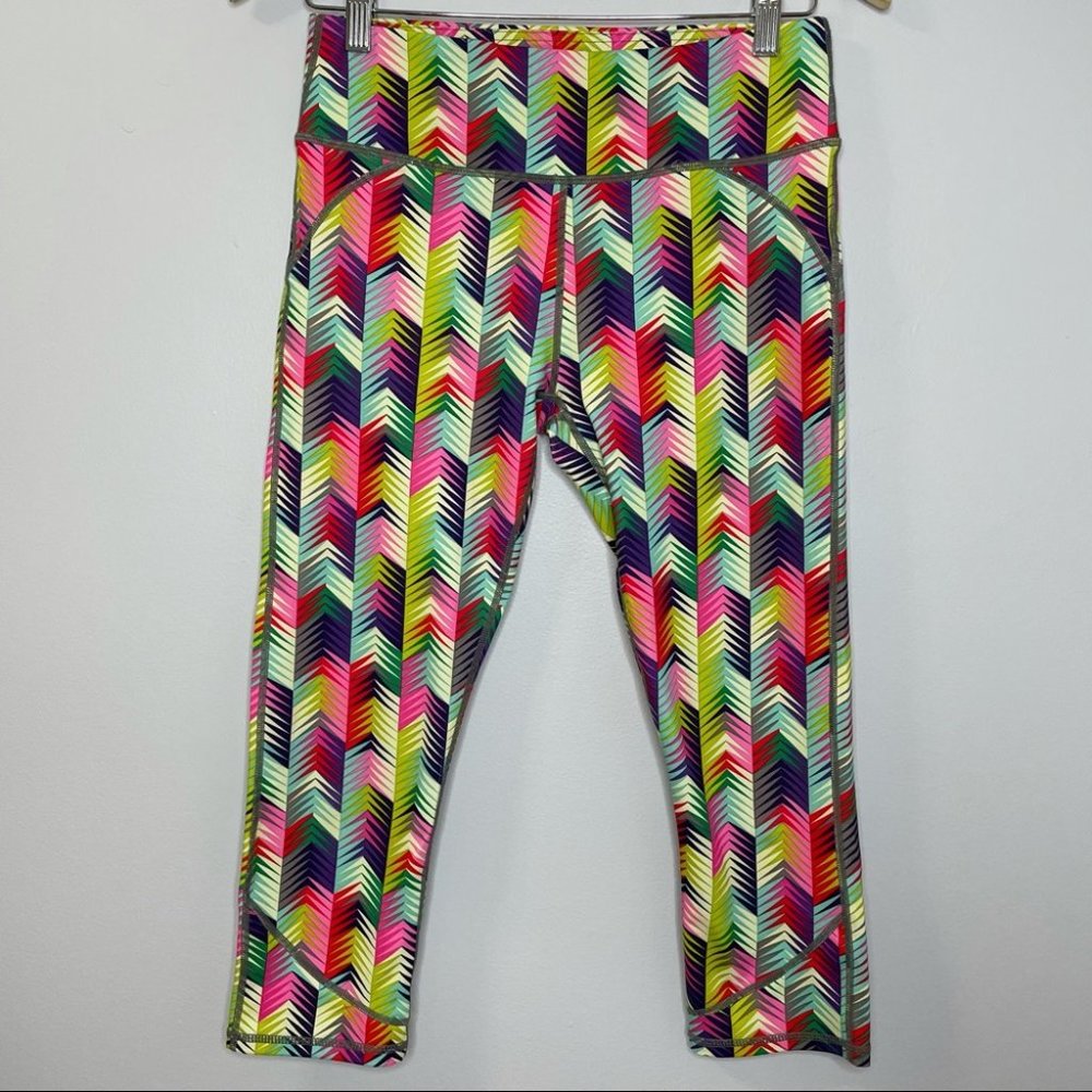 Fabletics Lima Capri Rainbow Chevron Crop Leggings - image 2